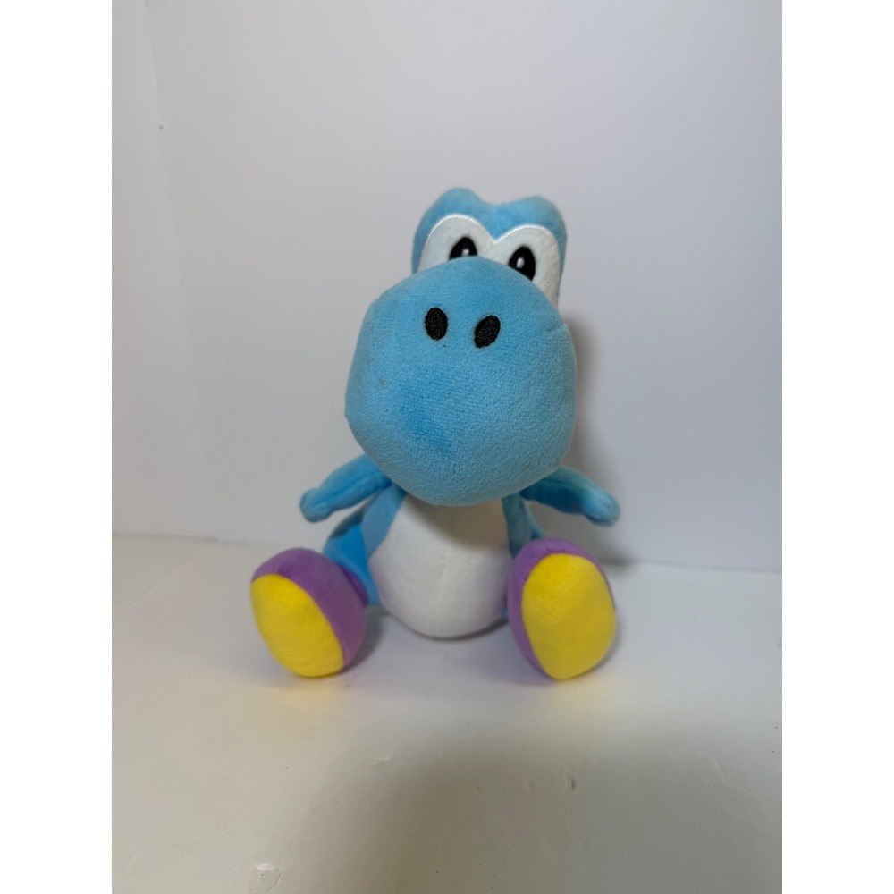 Nintendo Super Mario Light Blue Yoshi Plush 6 inch Little Buddy San-Ei 2018